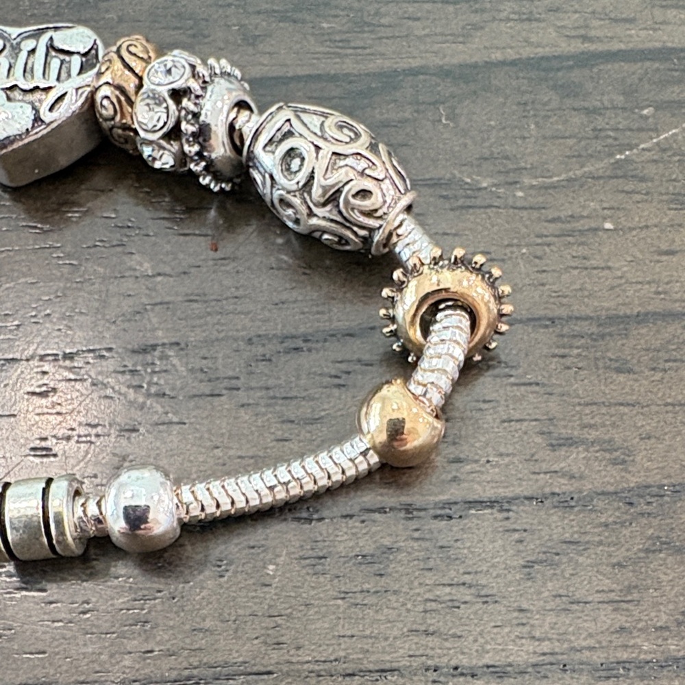 Silver and Gold Charm Bracelet - Picture 5 of 6